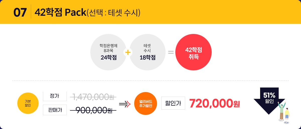 42학점 Pack(선택 : 테셋 수시)