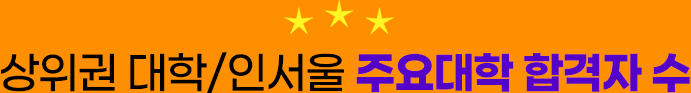 상위권 대학/ 인서울 주요대학 합격자 수
