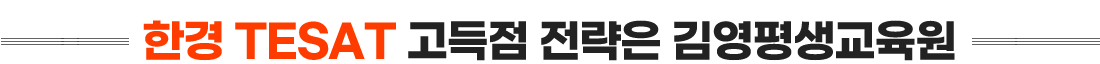 김영평생교육원의 TESAT은 유일하다!