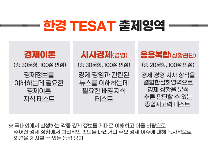 한경 TESAT 출제영역