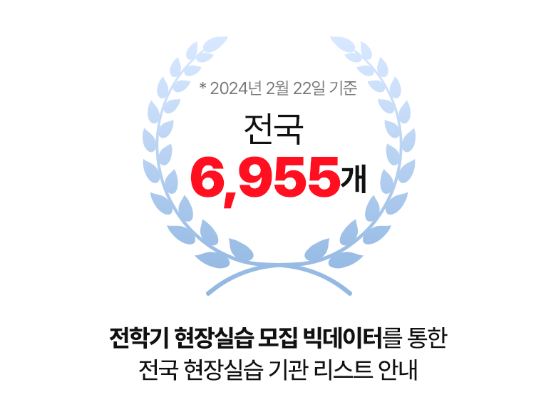 전학기 현장실습 모집 빅데이터를 통한 전국 현장실습 기관 리스트 안내