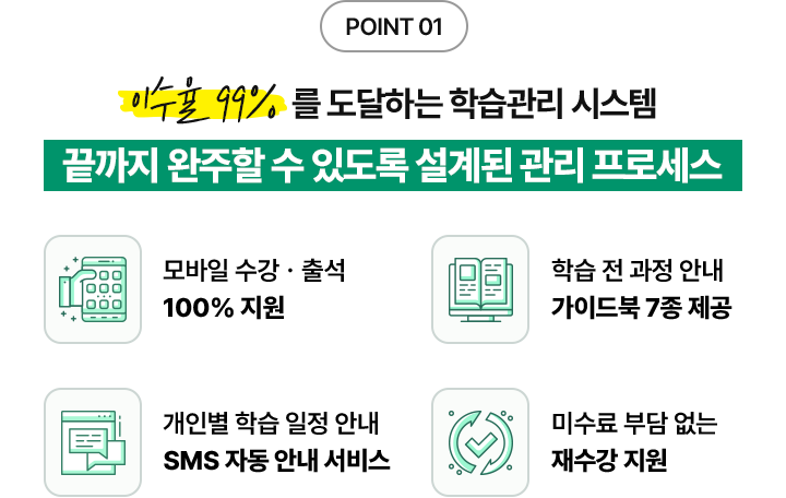 끝까지 완주할 수 있도록 설계된 관리 프로세스